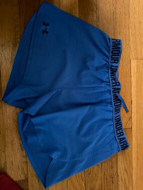 Under Armour Royal Blue Athletic Shorts with Branded Waistband